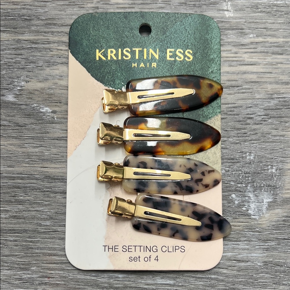 Kristin Ess Tortoiseshell and Gold Hair Clips